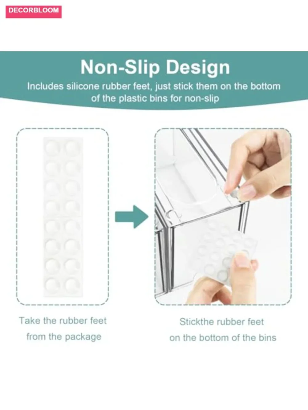 Acrylic Tea Bag Organizer 6 Pack Stackable Storage